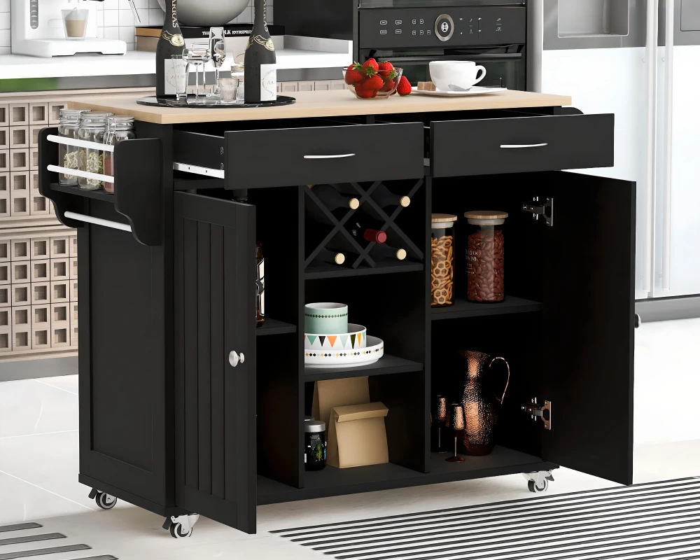wheeled kitchen island